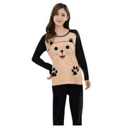 Blczomt Pajamas for Girls 14-16 White Long Sleeve Two-Piece Set Animal Print Sleepwear Sets Girls Sleepwear 7-16
